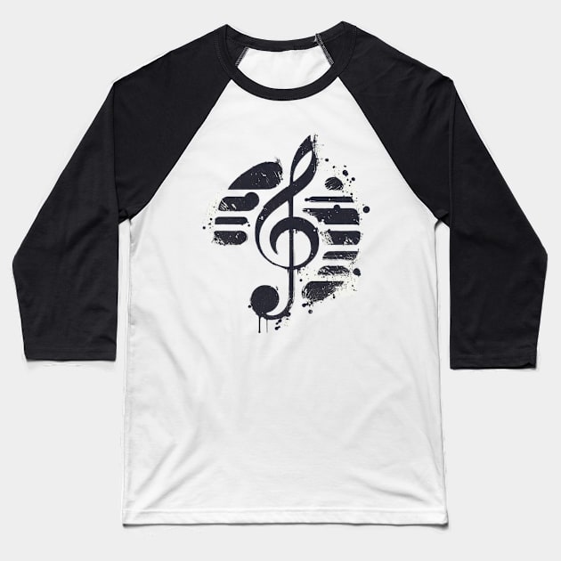 Music note Baseball T-Shirt by Mi Bonita Designs